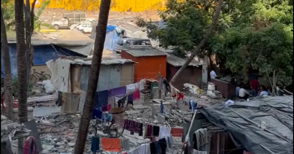 Slum huts in andheri RTO ground