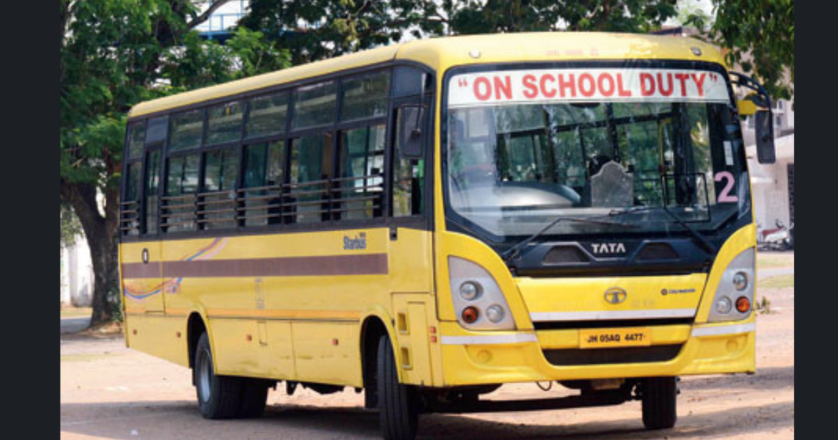 School Bus on Poll Duty