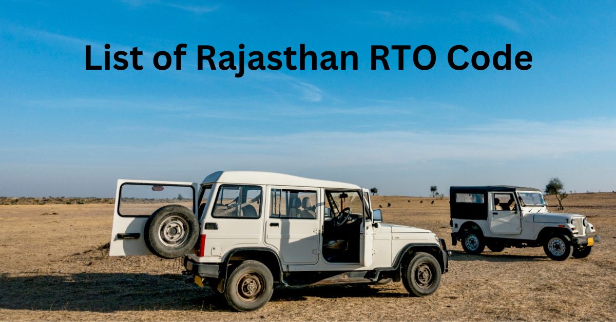 Rajasthan Cars with Rajasthan RTO code